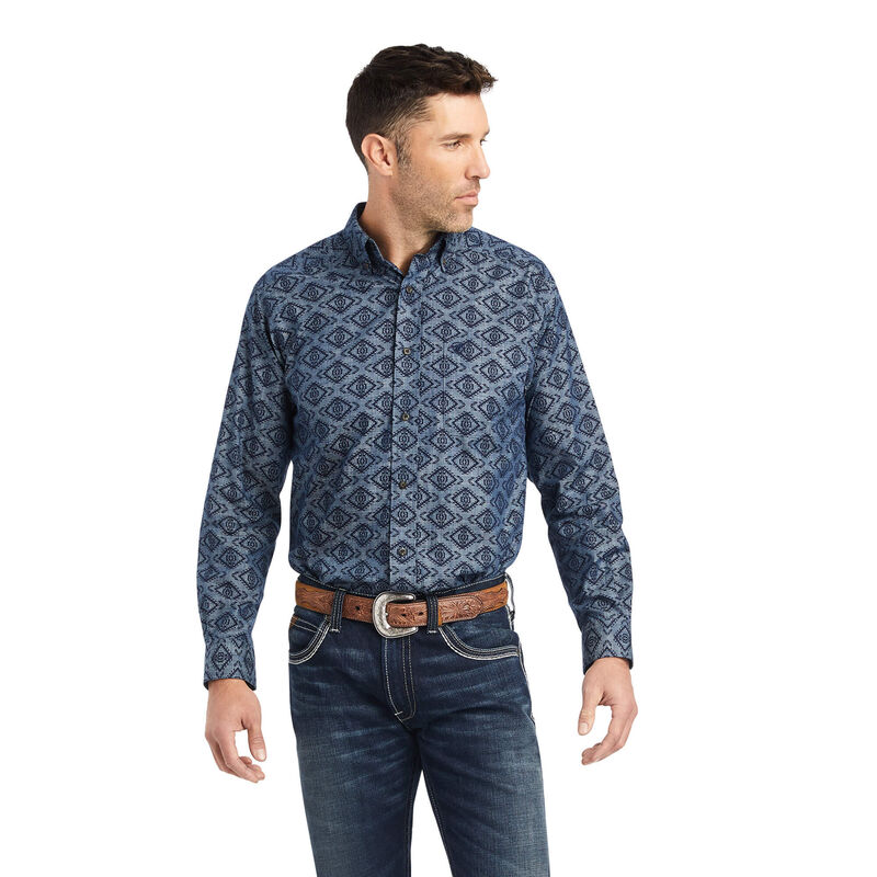 Ariat Hemden Herren - Keanu Classic Fit Blau ( HWJOC-3147 )